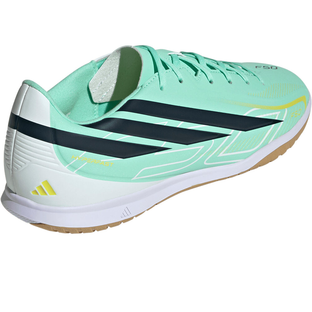 adidas botas fútbol sala F50 CLUB IN VERDE vista trasera