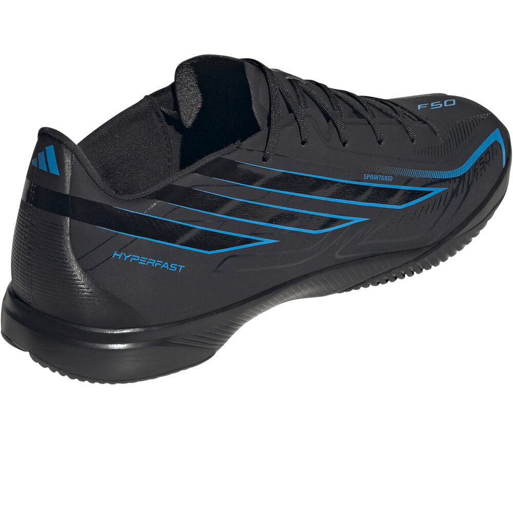 adidas botas fútbol sala F50 HYPERFAST LEAGUE NEGRO vista trasera