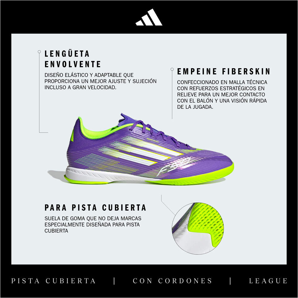 adidas botas fútbol sala F50 LEAGUE INDOOR MORADO 06
