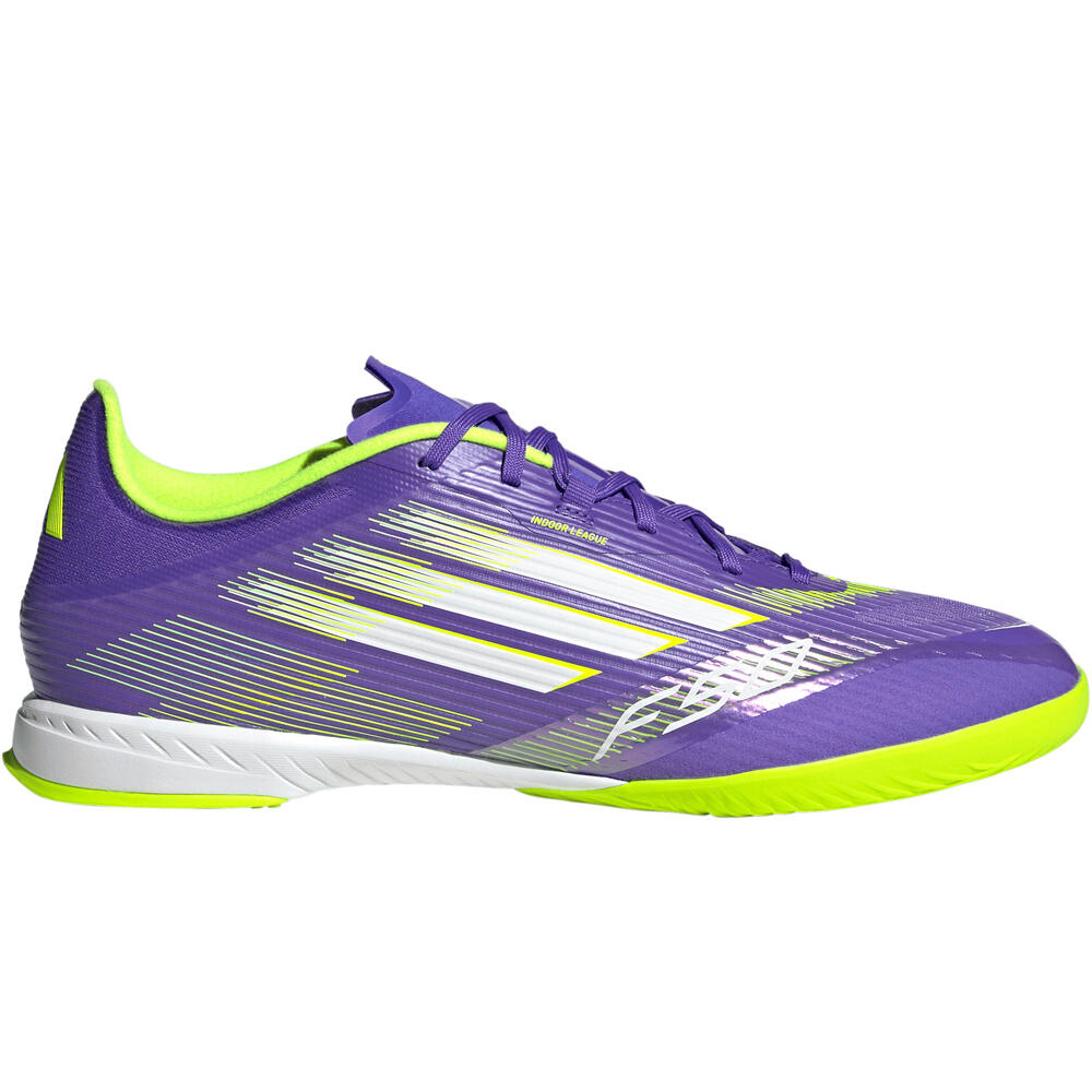 adidas botas fútbol sala F50 LEAGUE INDOOR MORADO lateral exterior