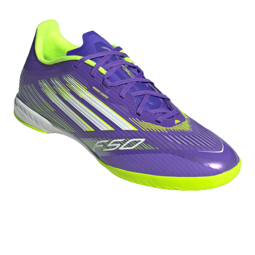 adidas botas fútbol sala F50 LEAGUE INDOOR MORADO lateral interior