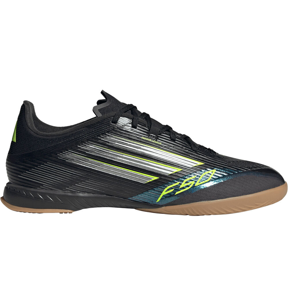 adidas botas fútbol sala F50 LEAGUE INDOOR NEGRO lateral exterior