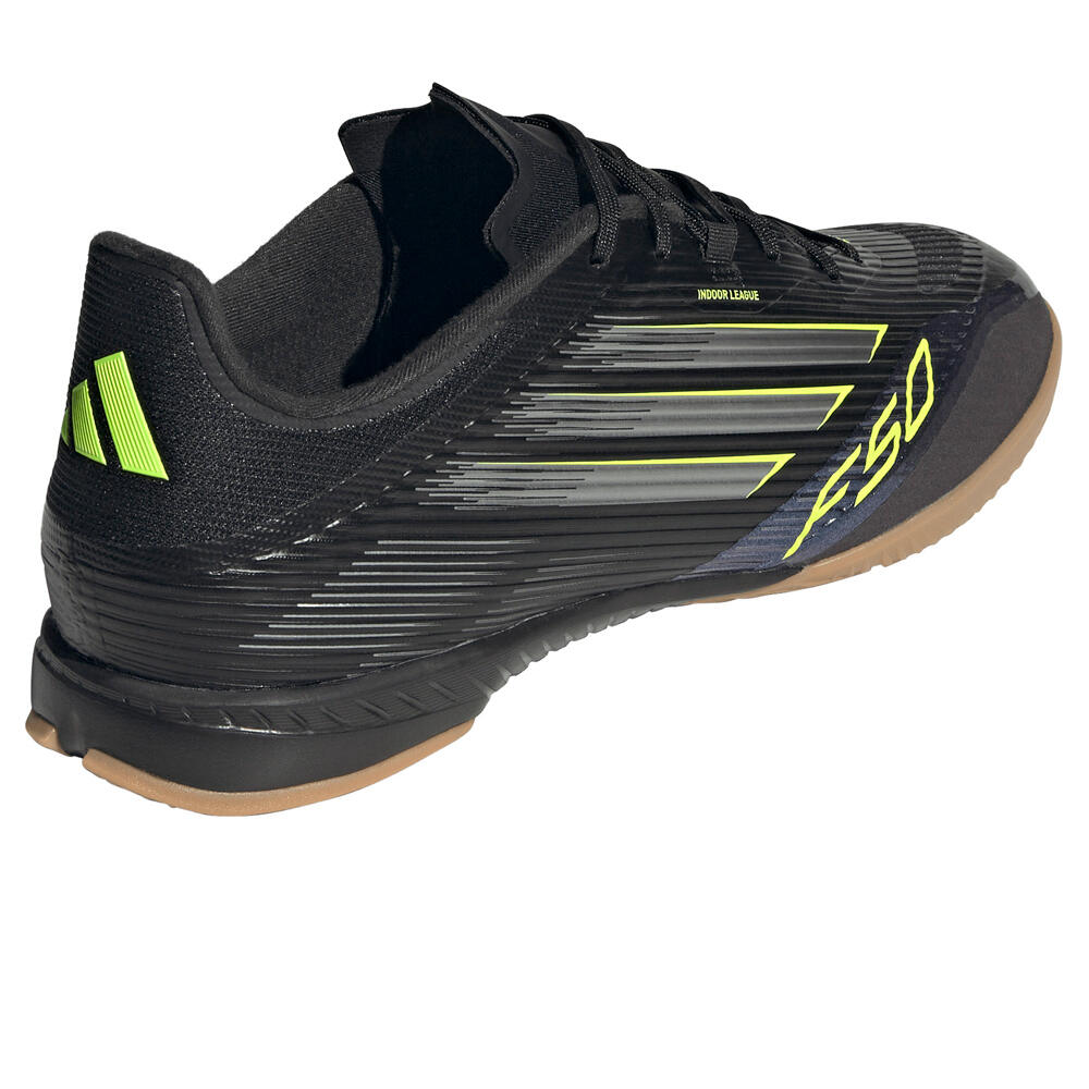 adidas botas fútbol sala F50 LEAGUE INDOOR NEGRO vista trasera
