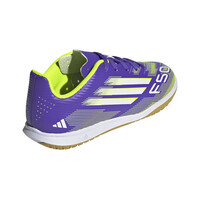 adidas botas fútbol sala niño F50 CLUB IN MORADO vista trasera