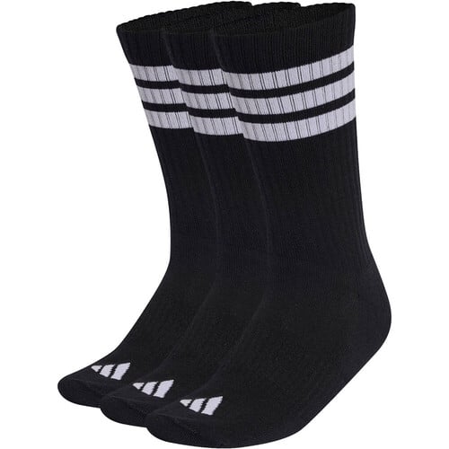 ADIDAS 3STRIPES CUSHIONED SPORTSWEAR CREW SOCKS 3 PAIR PACK negro