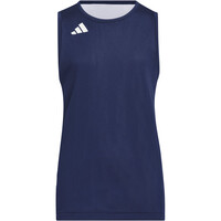 adidas camiseta baloncesto niños 3G SPEED REVERSIBLE BASKET AEROREADY AZUL vista trasera