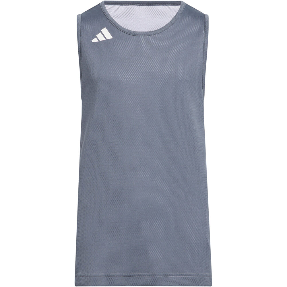 adidas camiseta baloncesto niños 3G SPEED REVERSIBLE BASKET AEROREADY GRIS vista trasera