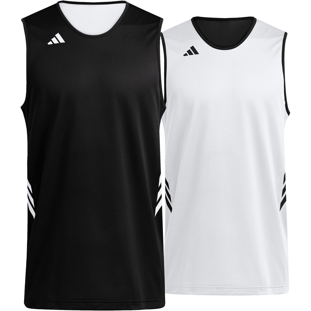 adidas camiseta baloncesto niños 3G SPEED REVERSIBLE BASKET AEROREADY NEGRO vista frontal