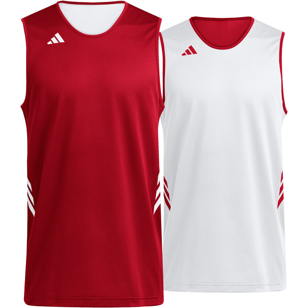 adidas camiseta baloncesto niños 3G SPEED REVERSIBLE BASKET AEROREADY ROJO vista frontal