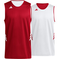 adidas camiseta baloncesto niños 3G SPEED REVERSIBLE BASKET AEROREADY ROJO vista frontal