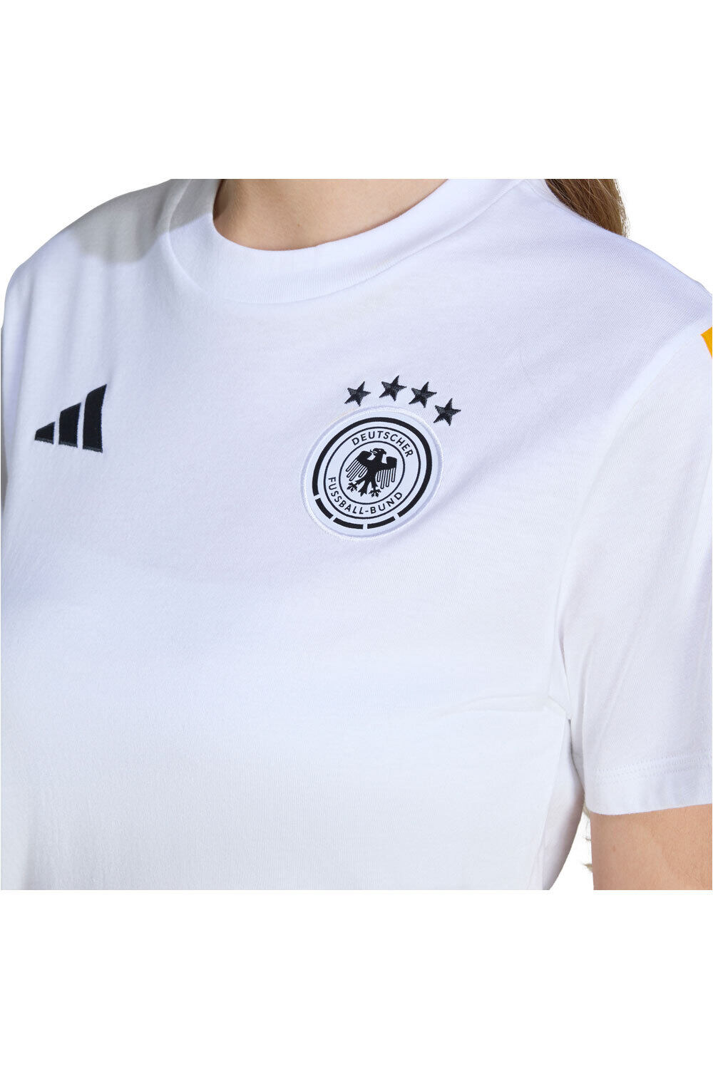 adidas camiseta de fútbol oficiales ALEMANIA MUNDIAL 2026 DNA MUJER BLANCO vista detalle