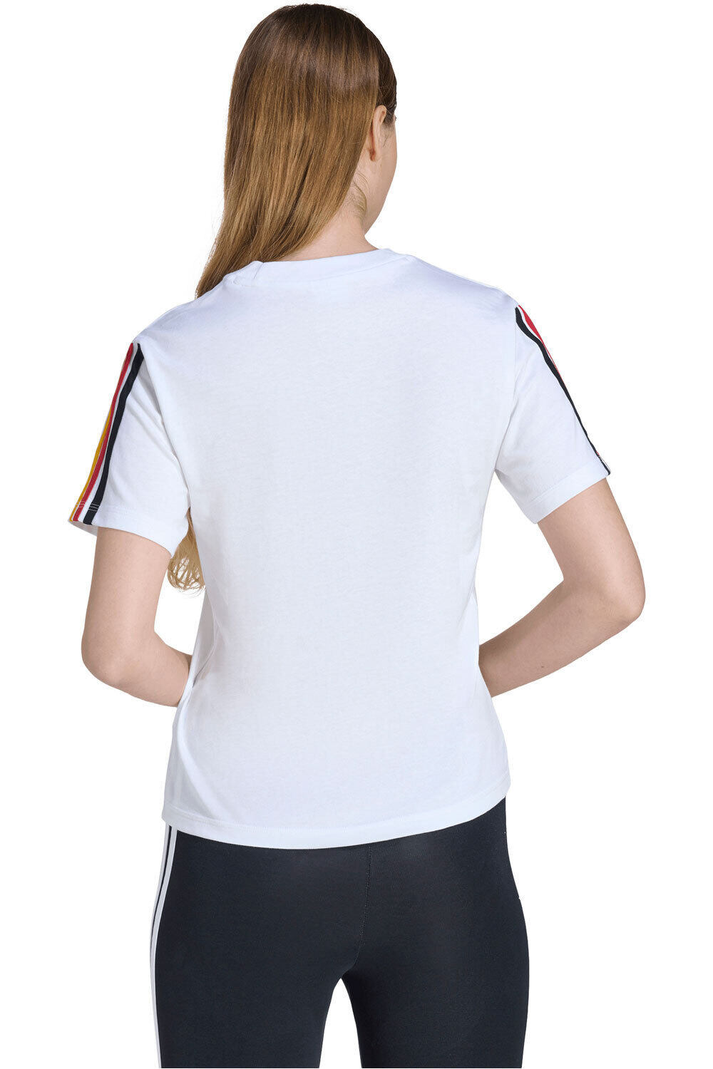 adidas camiseta de fútbol oficiales ALEMANIA MUNDIAL 2026 DNA MUJER BLANCO vista trasera