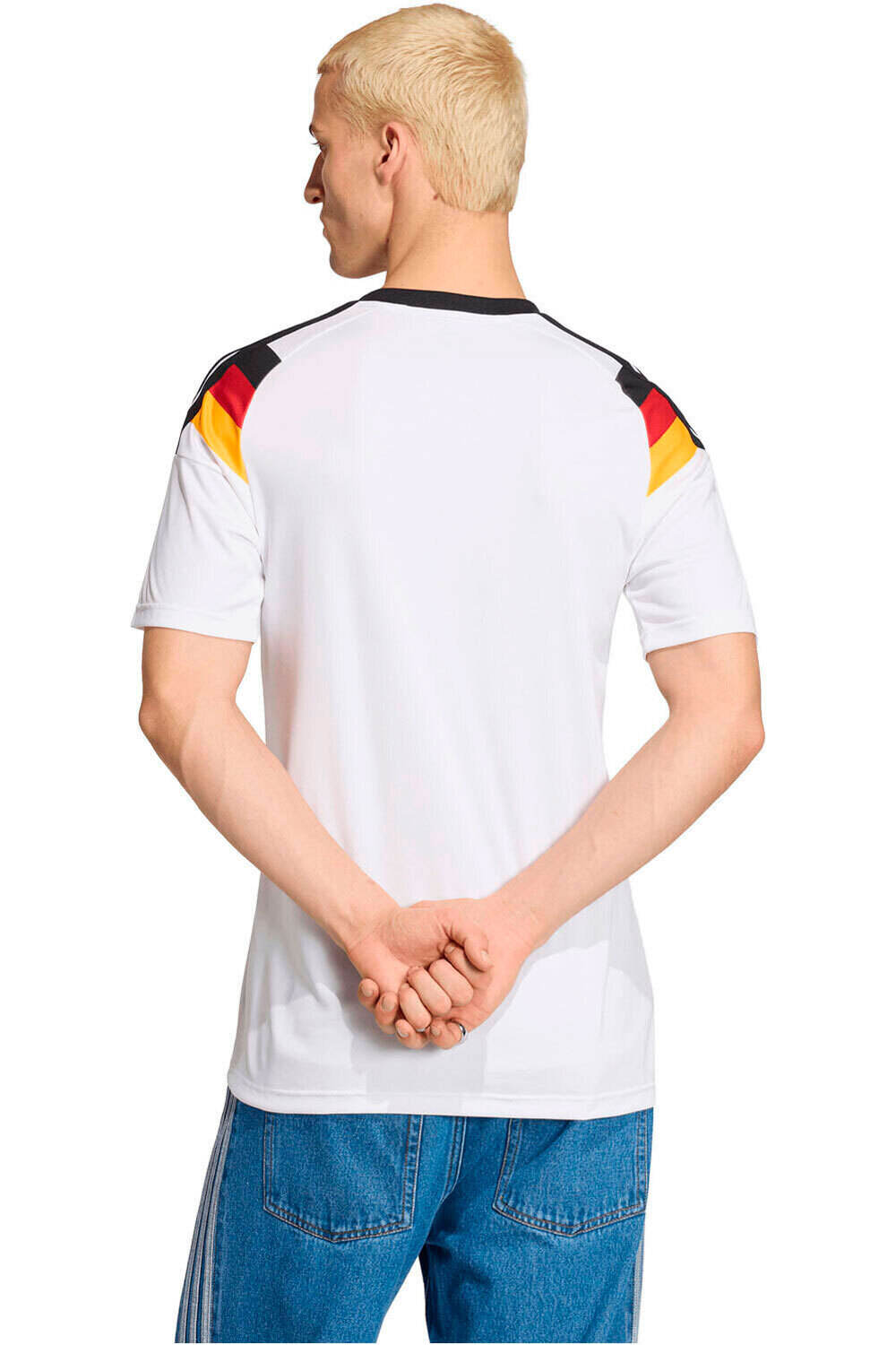 adidas camiseta de fútbol oficiales ALEMANIA MUNDIAL 2026 PRIMERA EQUIPACION FAN BLANCO vista trasera