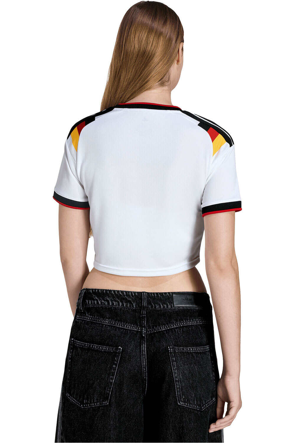 adidas camiseta de fútbol oficiales ALEMANIA MUNDIAL 2026 PRIMERA EQUIPACION MUJER BLANCO vista trasera