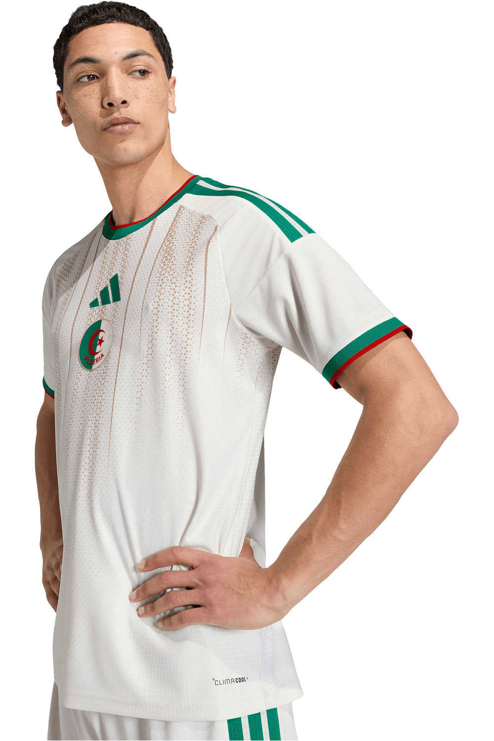 adidas camiseta de fútbol oficiales ARGELIA MUNDIAL 2026 PRIMERA EQUIPACION AUTHENTIC BLANCO vista detalle