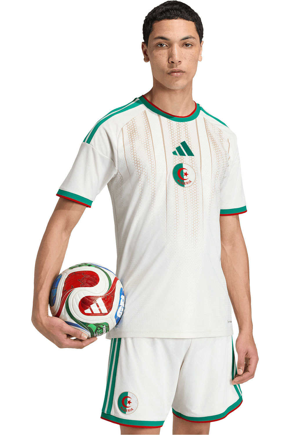adidas camiseta de fútbol oficiales ARGELIA MUNDIAL 2026 PRIMERA EQUIPACION AUTHENTIC BLANCO vista frontal