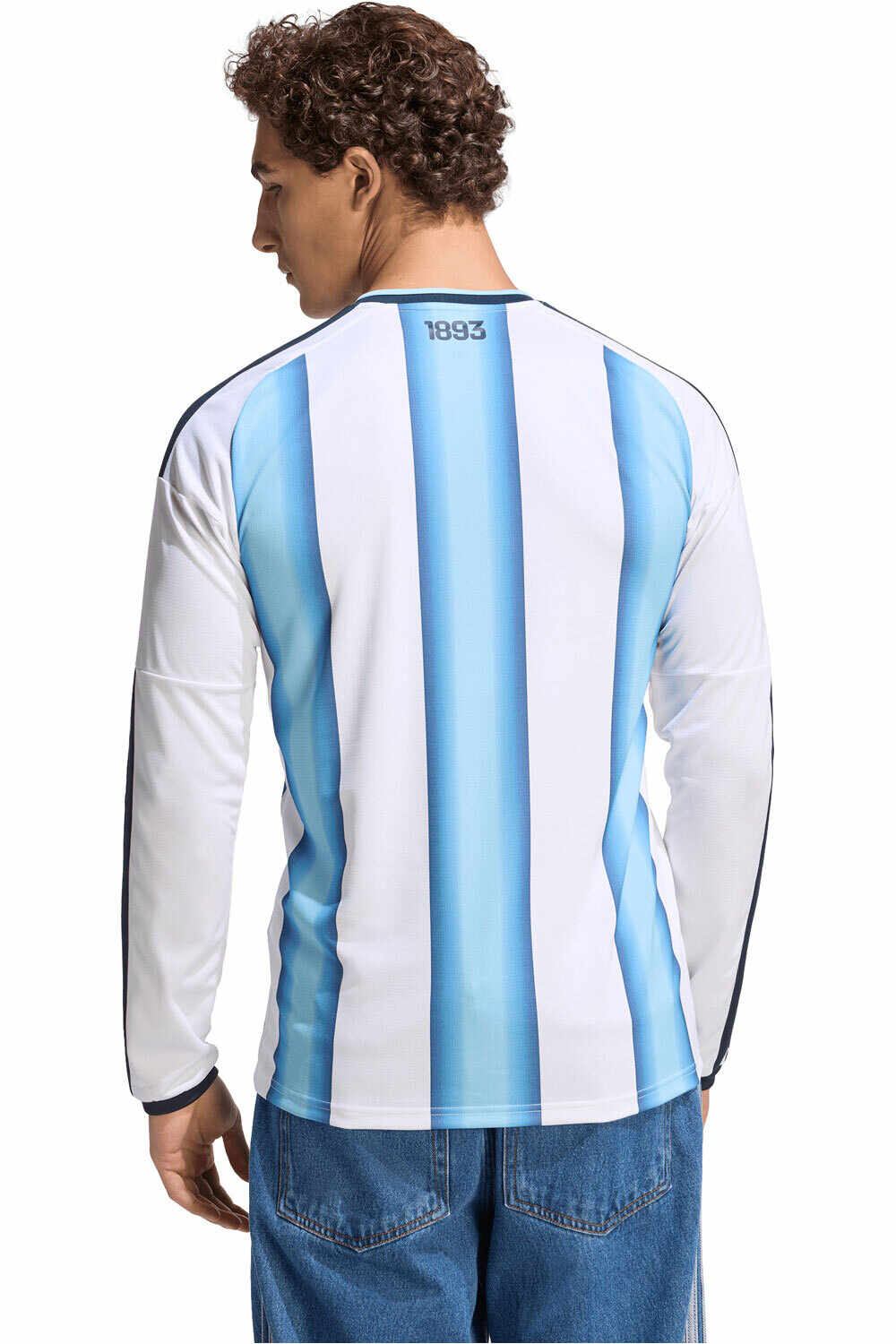 adidas camiseta de fútbol oficiales ARGENTINA MUNDIAL 2026 PRIMERA EQUIPACION BLANCO vista trasera