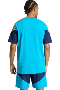 adidas camiseta de fútbol oficiales ESPAÑA MUNDIAL 2026 ENTRENAMIENTO AZUL vista trasera