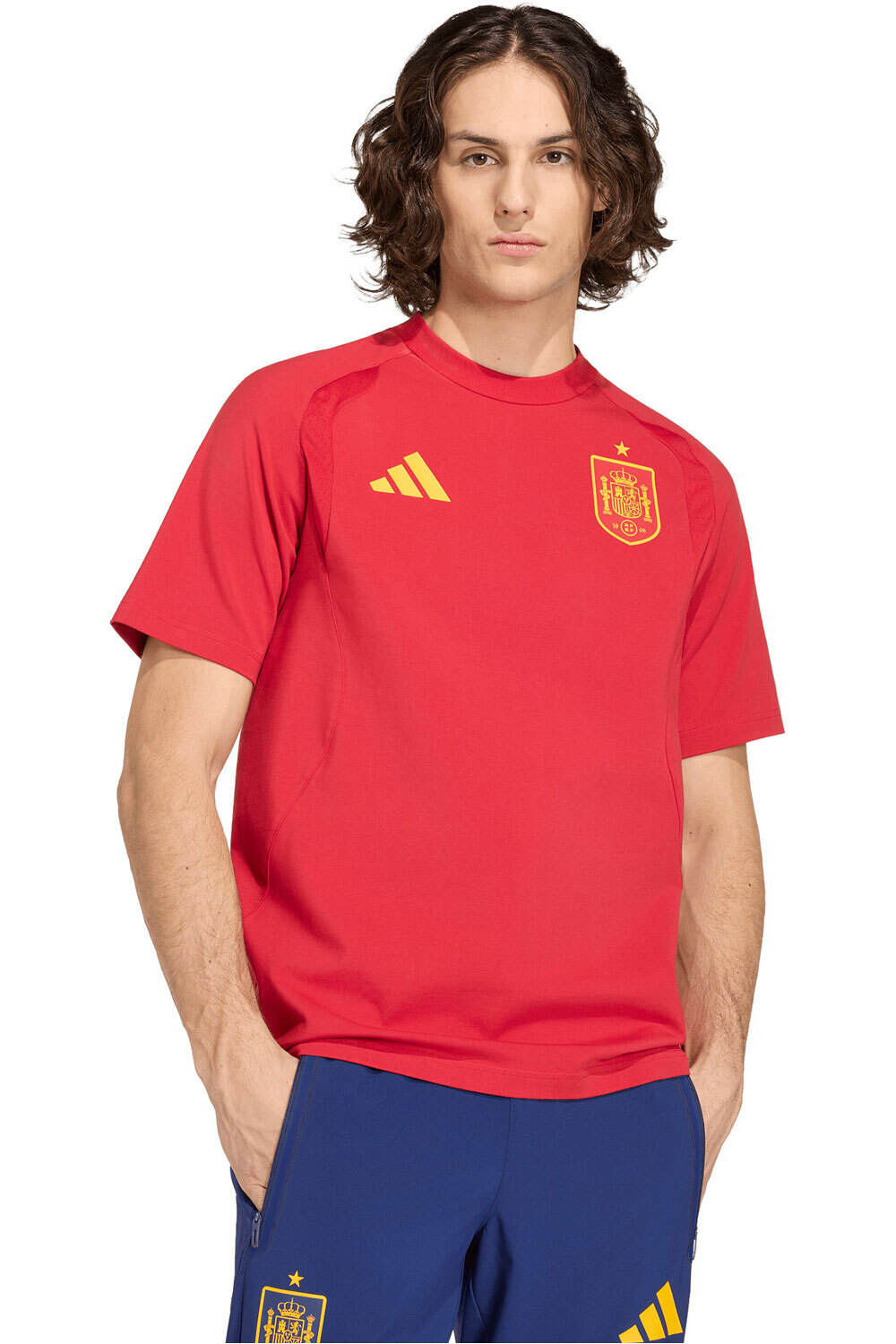 adidas camiseta de fútbol oficiales ESPAÑA MUNDIAL 2026 ROJO vista frontal