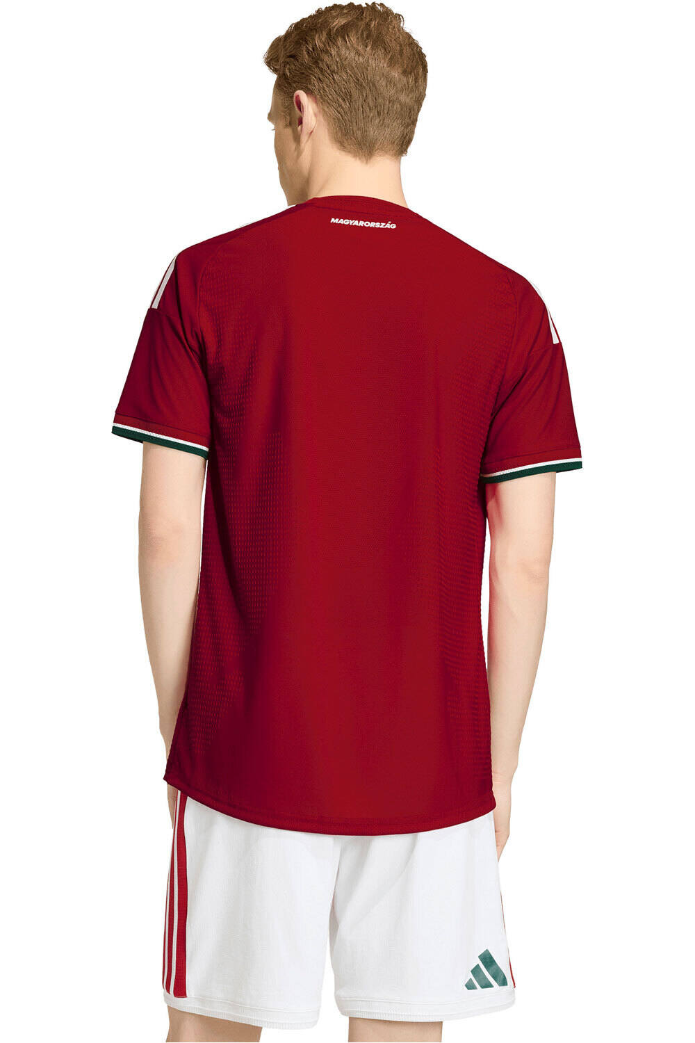 adidas camiseta de fútbol oficiales HUNGRIA MUNDIAL 2026 PRIMERA EQUIPACION AUTHENTIC ROJO vista trasera