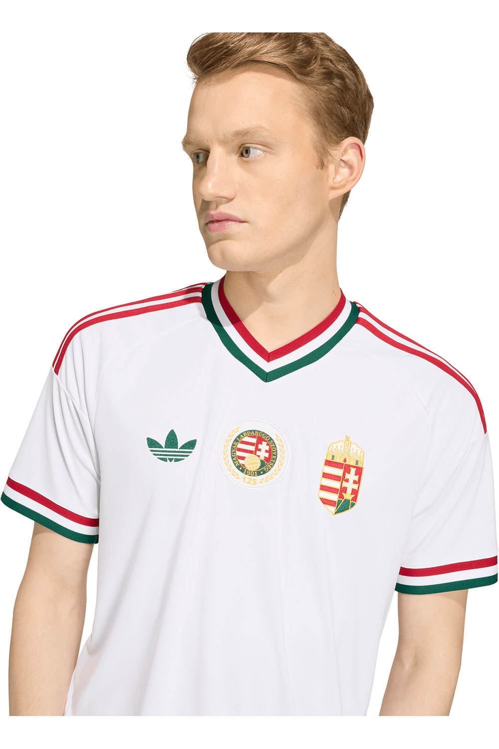 adidas camiseta de fútbol oficiales HUNGRIA MUNDIAL 2026 SEGUNDA EQUIPACION BLANCO vista detalle
