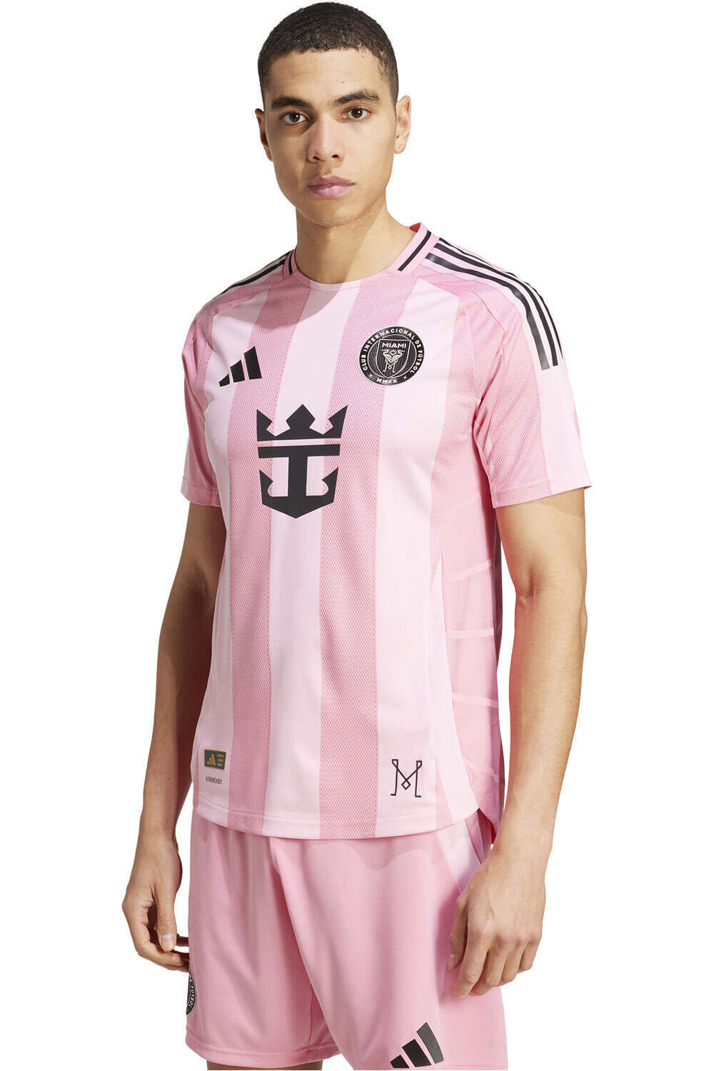 adidas camiseta de fútbol oficiales INTER MIAMI 25/26 1ª EQUIPACION AUTHENTIC ROSA vista frontal