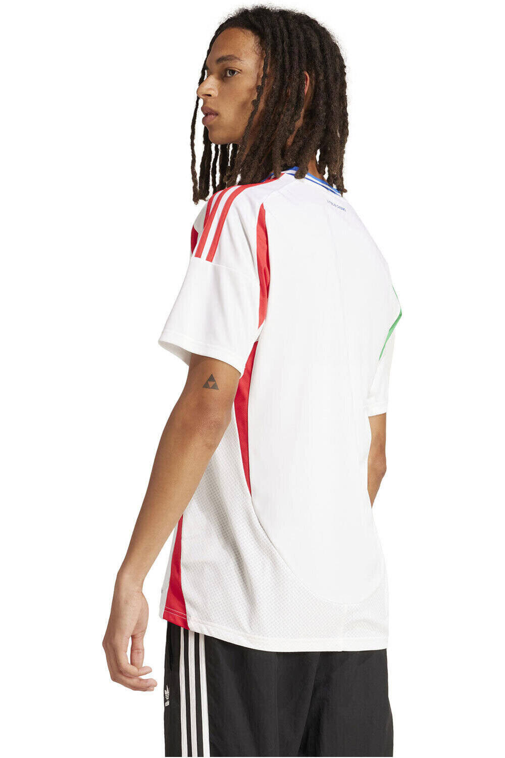 adidas camiseta de fútbol oficiales ITALIA EUROCOPA 2024 SEGUNDA EQUIPACION BLANCO vista trasera