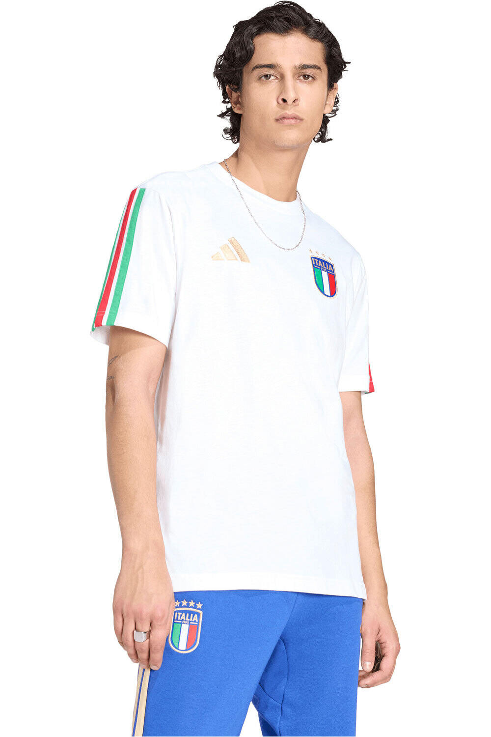 adidas camiseta de fútbol oficiales ITALIA MUNDIAL 2026 BLANCO vista frontal