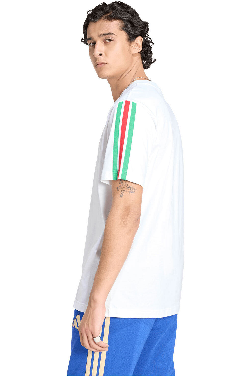 adidas camiseta de fútbol oficiales ITALIA MUNDIAL 2026 BLANCO vista trasera