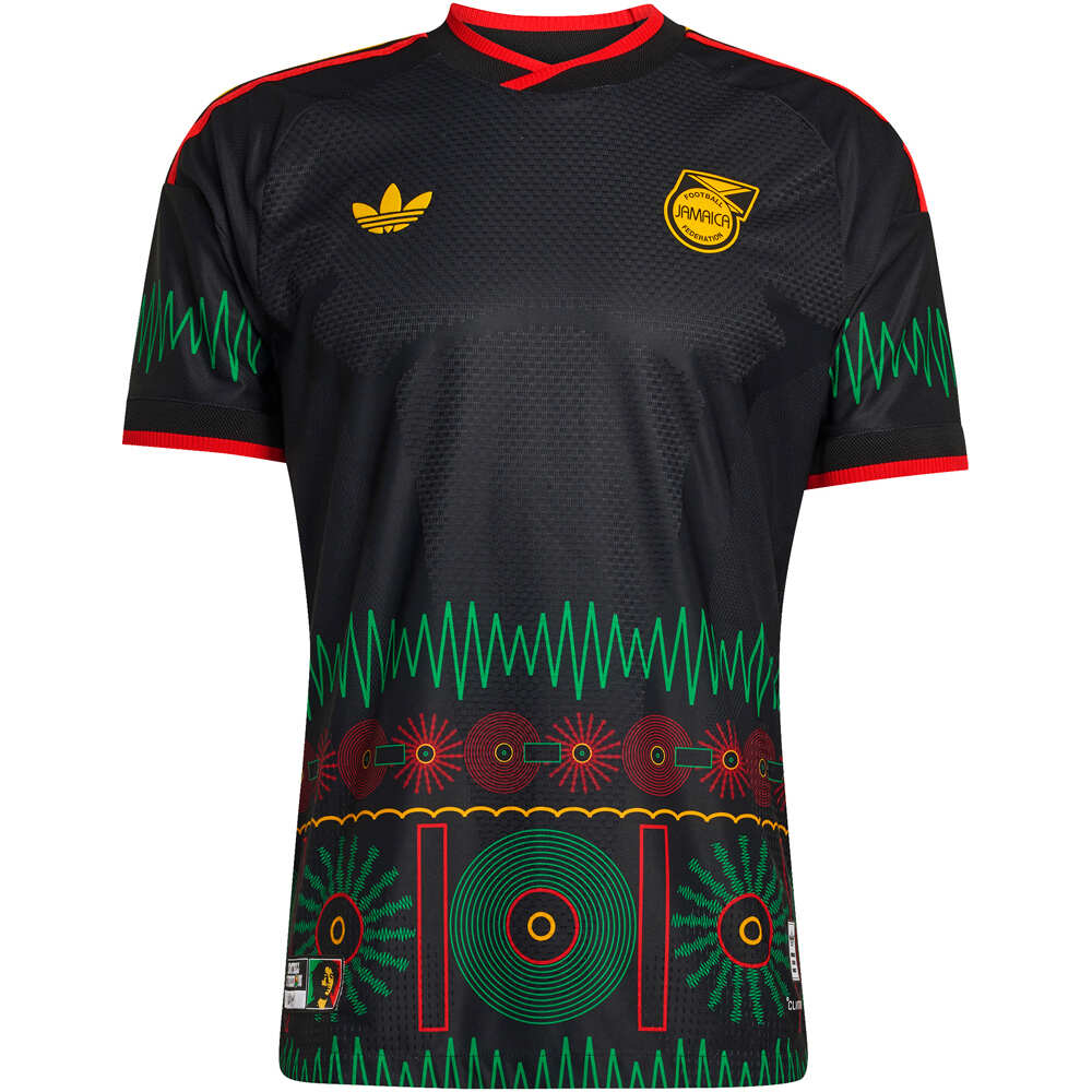 adidas camiseta de fútbol oficiales JAMAICA MUNDIAL 2026 SEGUNDA EQUIPACION AUTHENTIC NEGRO 04
