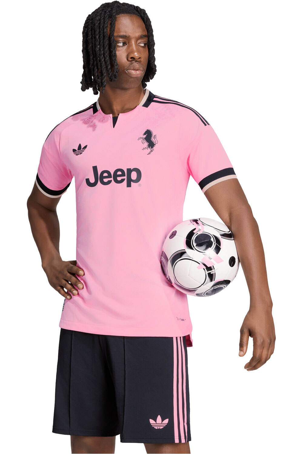 adidas camiseta de fútbol oficiales JUVENTUS 26/27 ROSA vista frontal