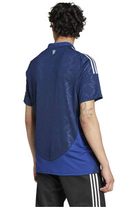 adidas camiseta de fútbol oficiales MANCHESTER UNITED 24/25 SEGUNDA EQUIPACION AZUL vista trasera