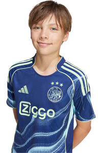 adidas camiseta de fútbol oficiales niño AJAX 25/26 SEGUNDA EQUIPACION AZUL vista detalle