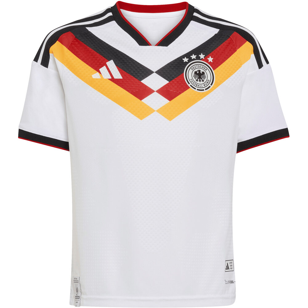 adidas camiseta de fútbol oficiales niño ALEMANIA MUNDIAL 2026 PRIMERA EQUIPACION BLANCO 04