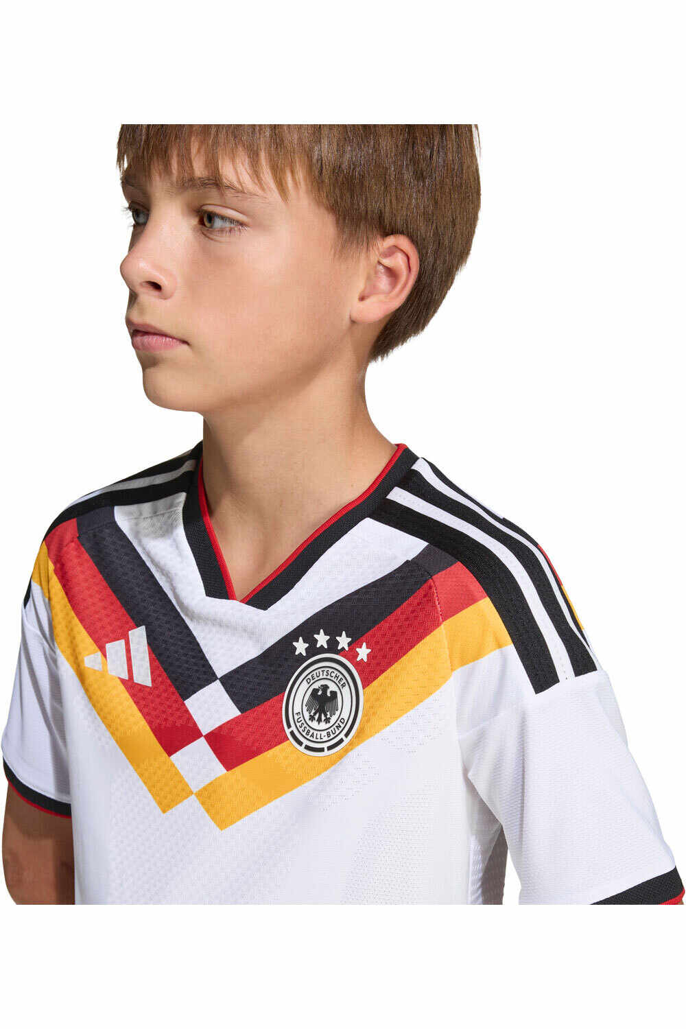 adidas camiseta de fútbol oficiales niño ALEMANIA MUNDIAL 2026 PRIMERA EQUIPACION BLANCO vista detalle