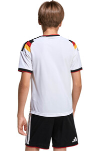 adidas camiseta de fútbol oficiales niño ALEMANIA MUNDIAL 2026 PRIMERA EQUIPACION BLANCO vista trasera