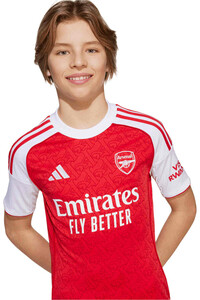 adidas camiseta de fútbol oficiales niño ARSENAL 25/26 PRIMERA EQUIPACION BLANCO vista detalle