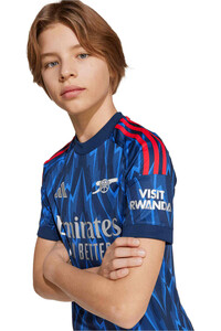 adidas camiseta de fútbol oficiales niño ARSENAL 25/26 SEGUNDA EQUIPACION AZUL vista detalle