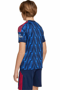 adidas camiseta de fútbol oficiales niño ARSENAL 25/26 SEGUNDA EQUIPACION AZUL vista trasera