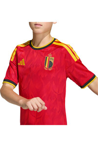 adidas camiseta de fútbol oficiales niño BELGICA MUNDIAL 2026 PRIMERA EQUIPACION ROJO vista detalle