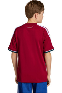adidas camiseta de fútbol oficiales niño HUNGRIA MUNDIAL 2026 PRIMERA EQUIPACION ROJO vista trasera