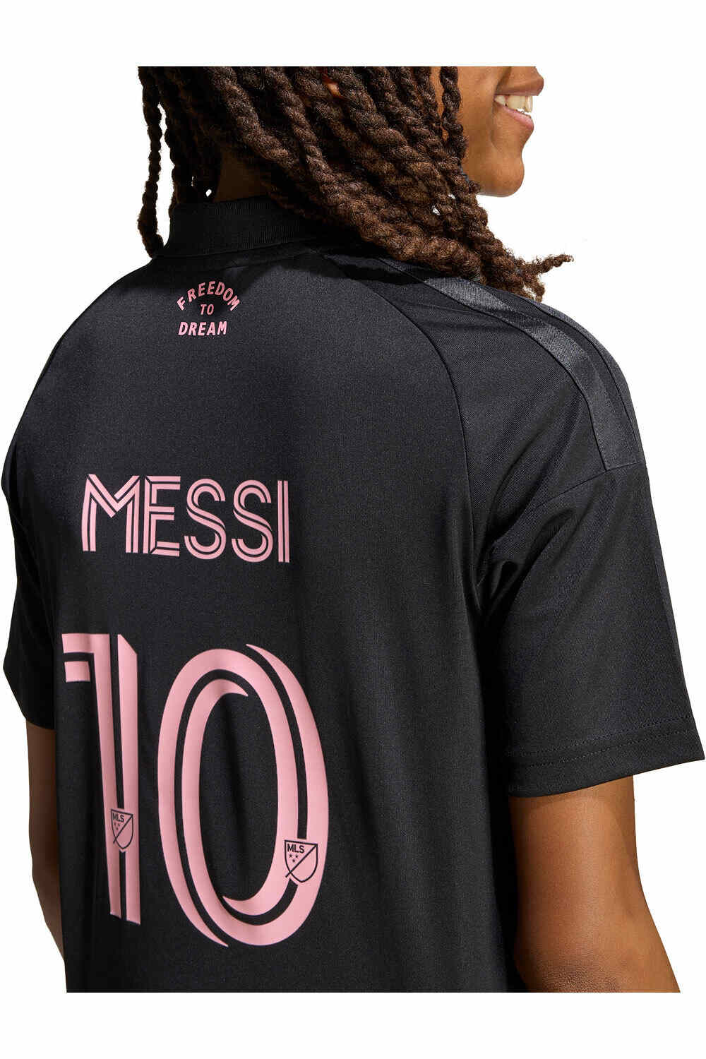 adidas camiseta de fútbol oficiales niño INTER MIAMI 25/26 SEGUNDA EQUIPACION MESSI NEGRO 03