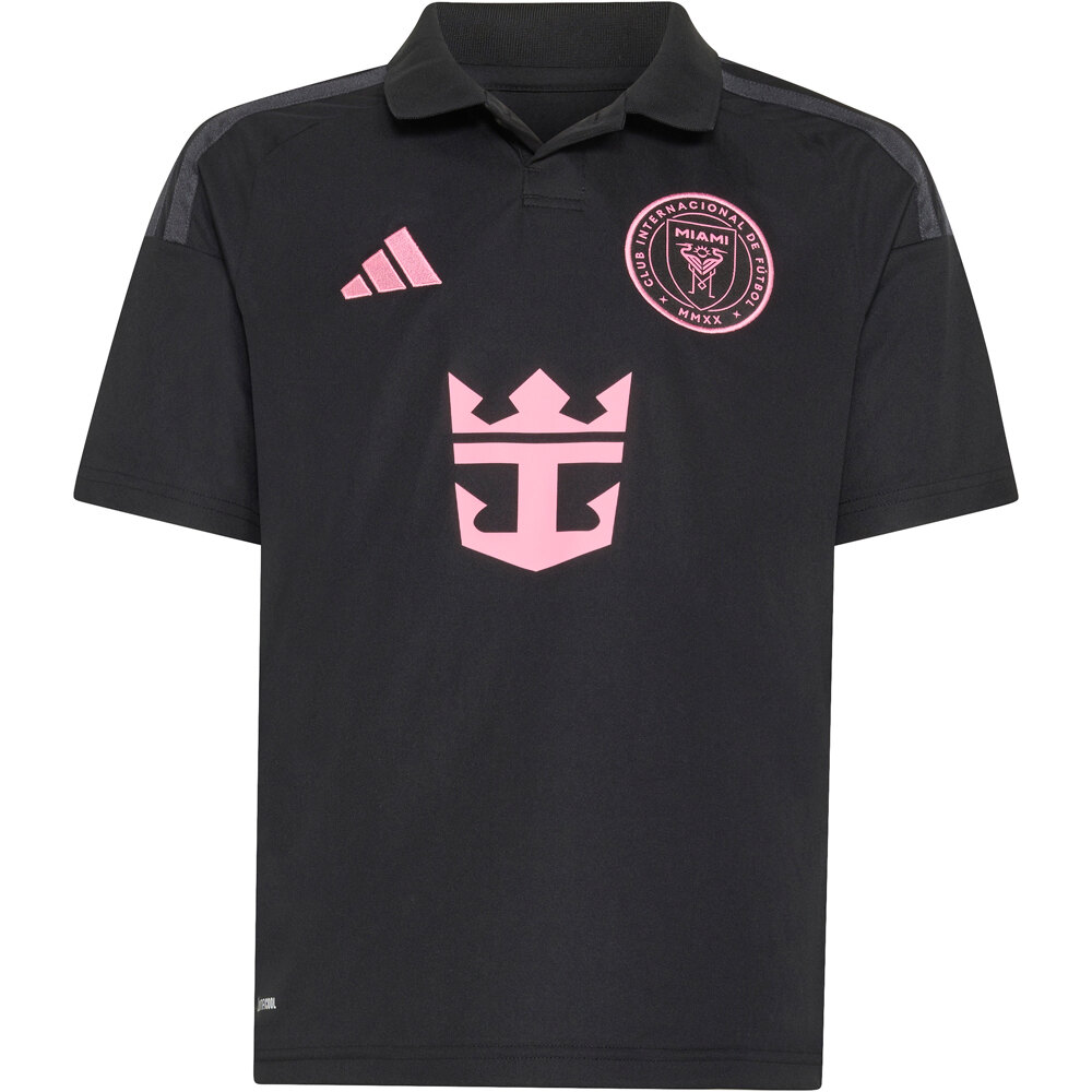 adidas camiseta de fútbol oficiales niño INTER MIAMI 25/26 SEGUNDA EQUIPACION MESSI NEGRO 04