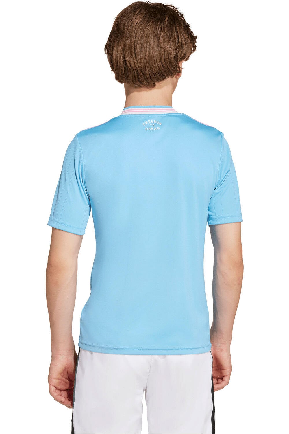 adidas camiseta de fútbol oficiales niño INTER MIAMI 25/26 TERCERA EQUIPACION AZUL vista trasera