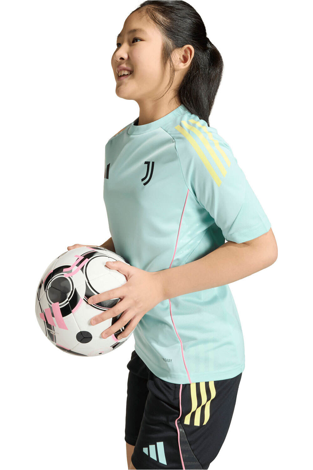 adidas camiseta de fútbol oficiales niño JUVENTUS 25/26 ENTRENAMIENTO VERDE vista detalle