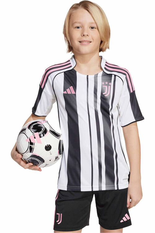 adidas camiseta de fútbol oficiales niño JUVENTUS 25/26 PRIMERA EQUIPACION BLANCO