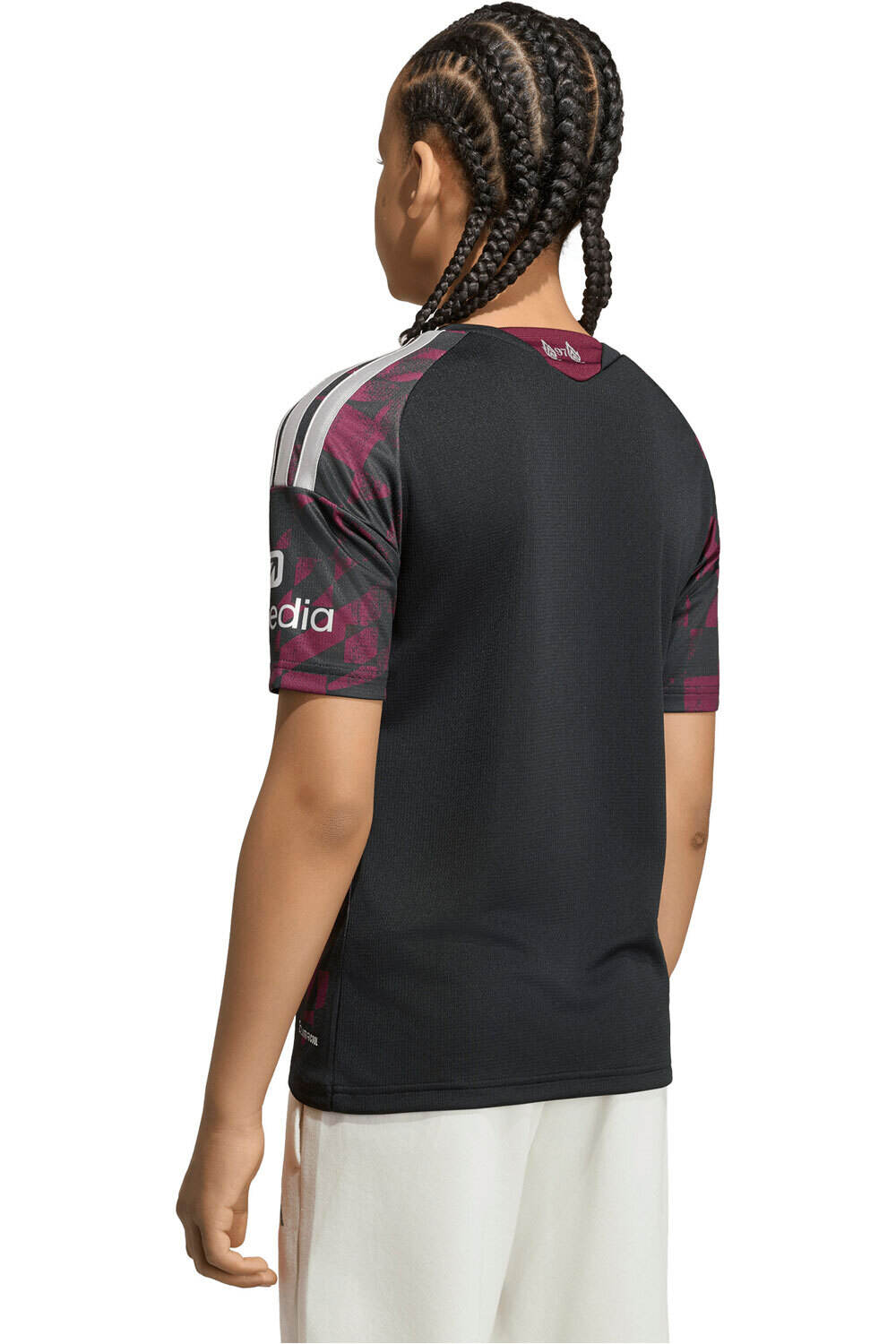 adidas camiseta de fútbol oficiales niño LFC 3 JSY Y NEGRO vista trasera