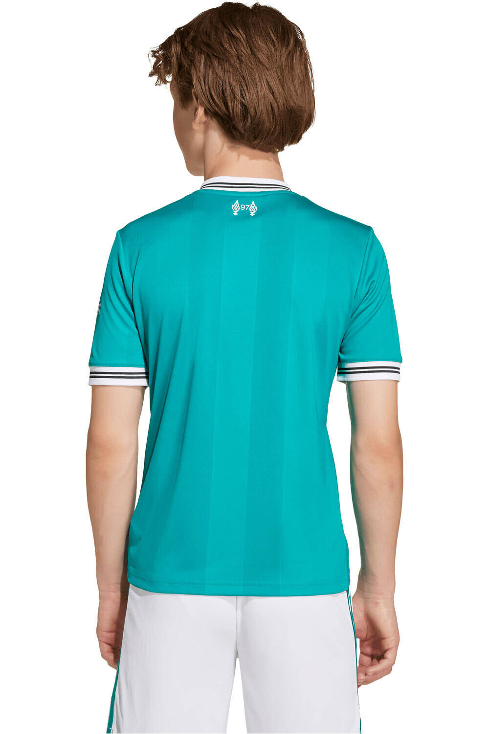adidas camiseta de fútbol oficiales niño LIVERPOOL 25/26 TERCERA EQUIPACION VERDE vista trasera