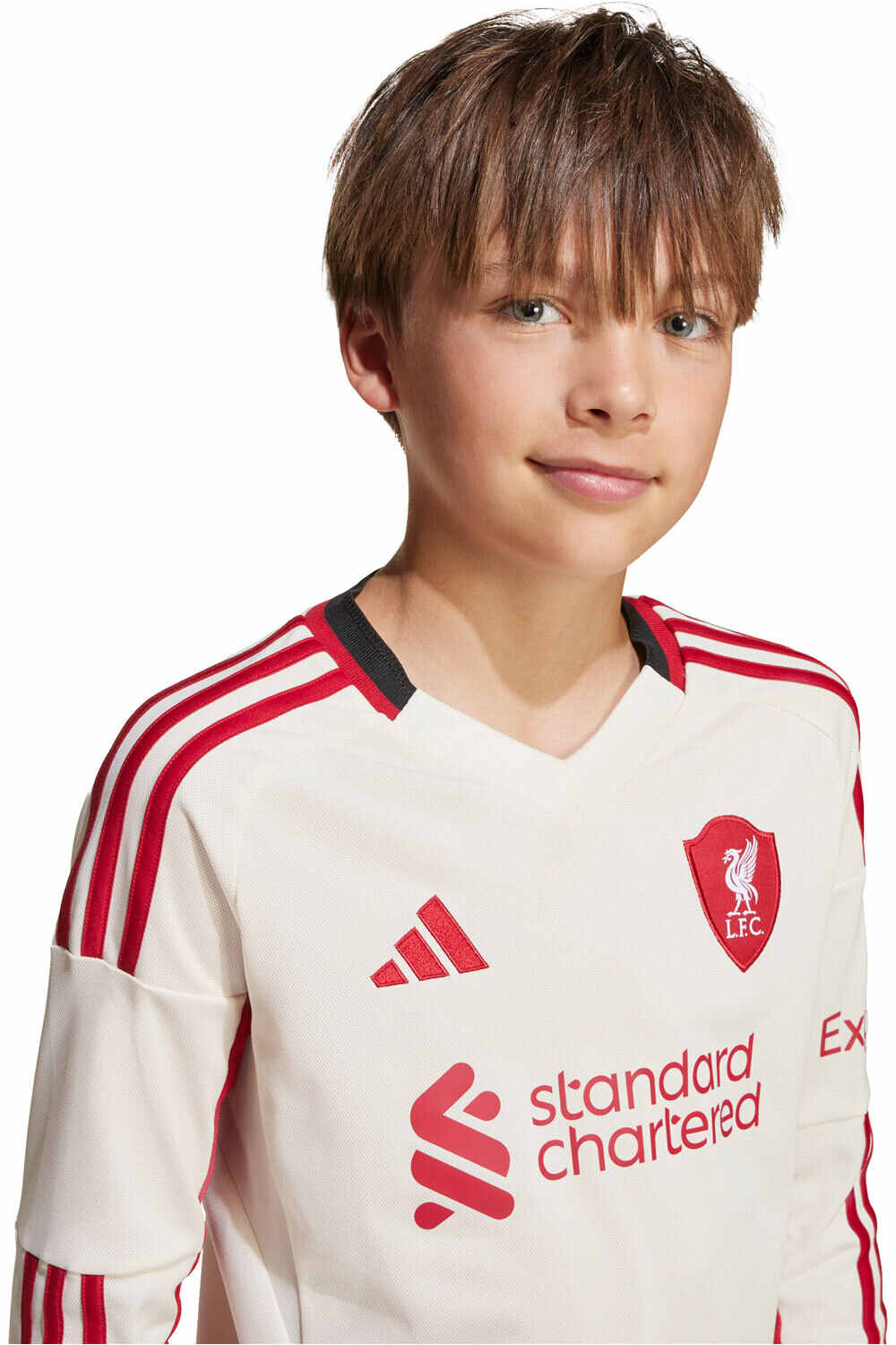 adidas camiseta de fútbol oficiales niño LIVERPOOL FC 25/26 SEGUNDA EQUIPACION BLANCO 03