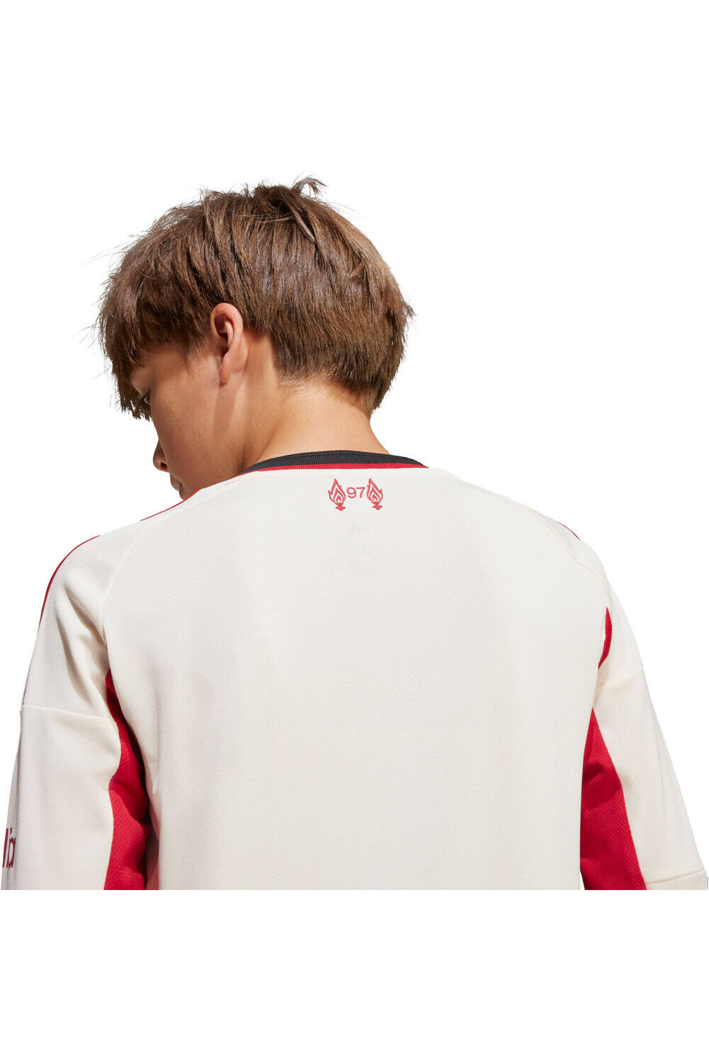 adidas camiseta de fútbol oficiales niño LIVERPOOL FC 25/26 SEGUNDA EQUIPACION BLANCO vista detalle
